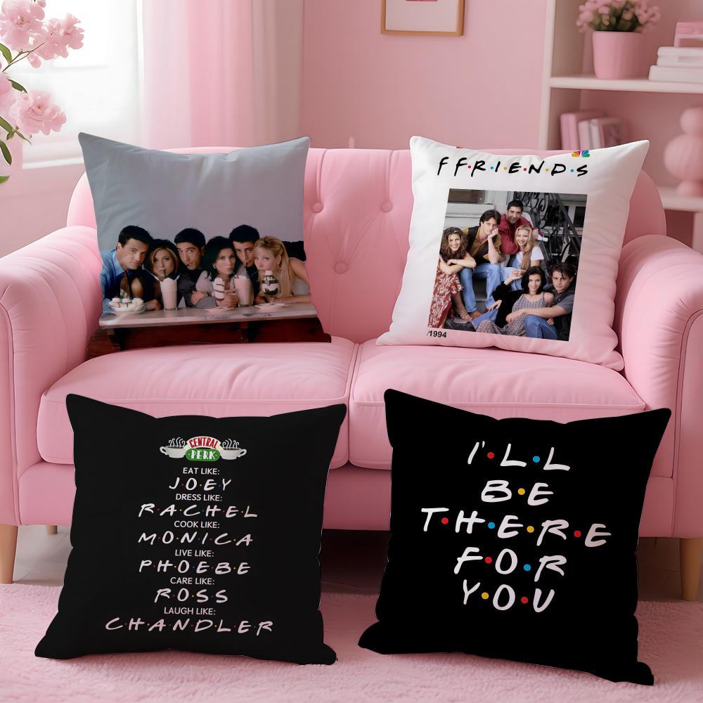Classic Tv Show F-Friends Cushion Cover Plush Fabric Soft Double-Sided Printed Sofa Warm Winter Home Gift Pillow Cover
