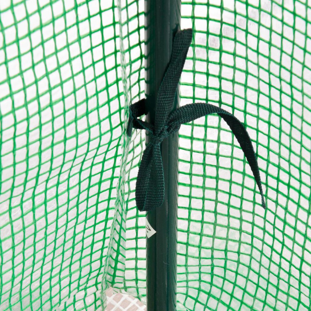 PE Garden Greenhouse, Balcony Greenhouse, Reinforced 140 G/m² Cover, Steel Frame, Roll-Up Zipped Door, 300 X 100 X 200 Cm