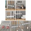 Modern Minimalist Abs Bathroom Wall Mount Mop Holder With Strong Clips And Hooks For Home Organization