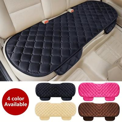 Protection de Siège Arrière de Voiture en Peluche Coussin de Siège Arrière Doux Antidérapant Durable avec Accessoires de Siège Auto Confort Protection