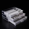 Luxury Clear Jewelry Display Case 3-Layer Flocked Acrylic Box with Drawers Dust-Proof Organizer Tray for Bracelets, Watches, and Accessories