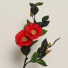 Silk Material Artificial Camellia 58cm Artificial Flower Silk Camellia Flower Green Leaves Multicolor Fake Camellia Flower