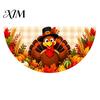 Autumn Garden Decor Fall Bunting Fan Flag for Outside, 1.5 X 3ft Turkey Pumpkin Maple Harvest Theme Yard Decorations Leaf Pattern Hanging Banner,