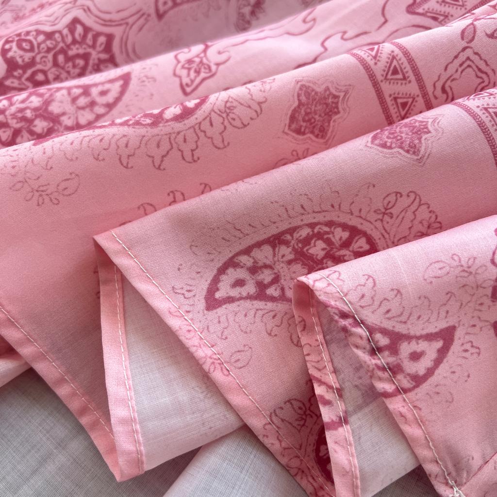 Kobiety Różowa Długa Sukienka Letnia Francuska Retro Krótki Rękaw Drukowane Sukienki Imprezowe Damskie Wąskie A-line Elegancka Długa Suknia Vestidos