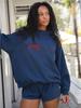 Women's Trendy Heavyweight Spring/Autumn Casual Loose Fit Mid-High Neck Long Sleeve Hoodie