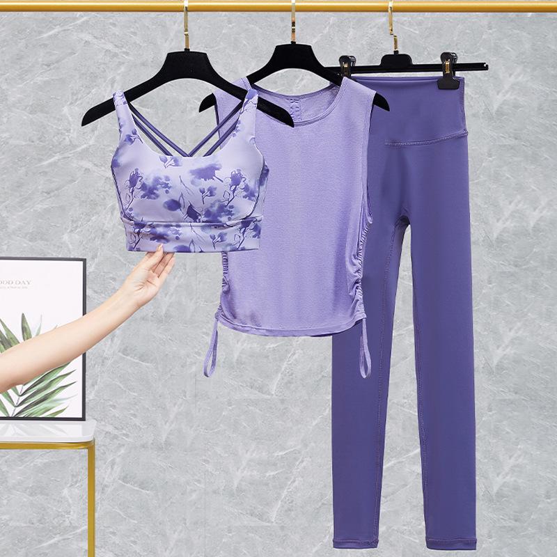 Lulu Women's Yoga Bra and High-Waist Fitness Pants Set - Spring/Summer Activewear