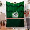 Mexico Football Crest Blanket Outdoor Flannel Blanket for Camping, Hiking, Garden Parties, Picnic Essentials,gift for family and friends