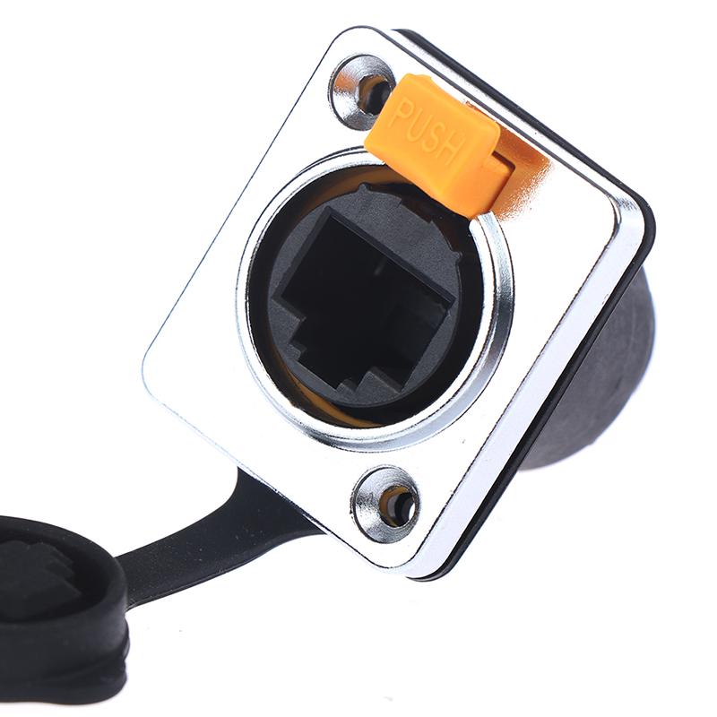 Rj45 Waterproof Connector Female Panel Mount Sockets Ethernet Ip65 Straight