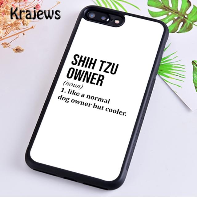 Krajews Cartoon Shih Tzu Dog Mom Soft Phone Case Cover For iPhone 16 15 SE2020 14 6 7 8 plus 11 12 13 pro max coque Fundas