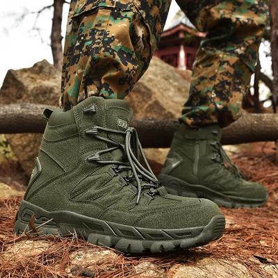 Nye Jakt- og Fottursko for Menn Ørken Vanntette Taktiske Støvler Høy Kvalitet Ankel Unisex Snøring Hærstøvel Merke Klatresko