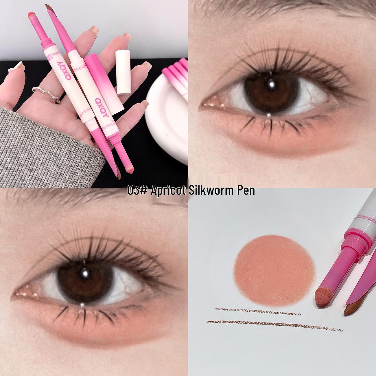 

QXQY Crescent Moon Double-Ended Under-Eye Pen - Sponge & Blade Tip for Shadow & Highlight - Natural Bare Face Makeup