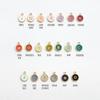 18K Gold Plated Candy Color 26 Letter Stainless Steel Necklace Pendant with Drip Oil Finish.