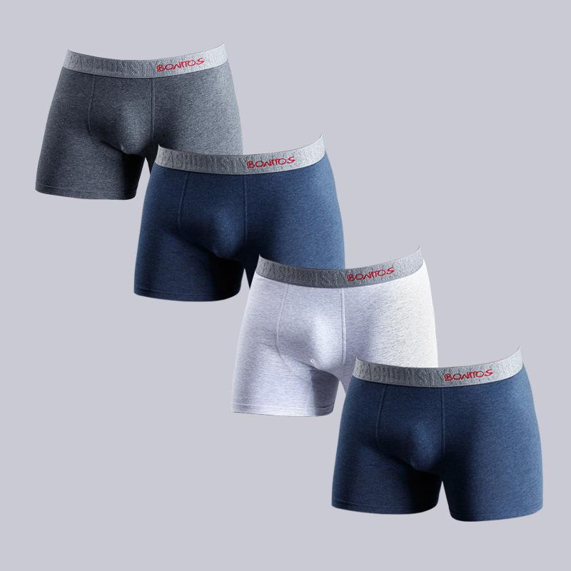 

BONITOS, 4 шт., мужские трусы, хлопковое сексуальное мужское нижнее белье, боксеры, брендовые мужские трусы, упаковка M