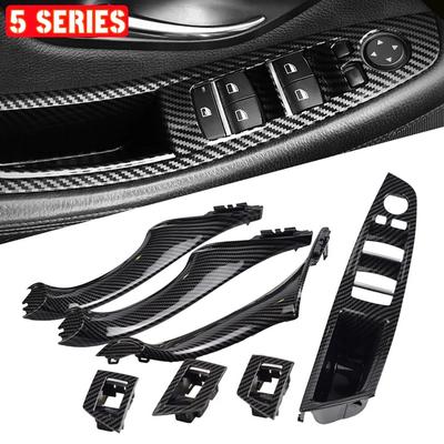 Carbon Fiber RHD LHD Auto-Innentürgriff Passend für BMW 5er F10 F11 520d 525d 530d 535i Innenverkleidung Pull Trim Cover