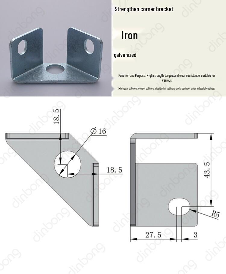 

Reinforced Corner Bracket for Wiegmann, TS & PS Cabinet Accessories - 9-Fold/16-Fold Profile, TS014