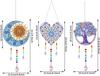 1 Acryl Doppelseitiges Super Flash Kristall Diamant Malerei Fängt Landschaft Sonne Mond Herz Baum Muster DIY Windspiele