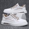 Fashion 2025 Men's New Spring Summer Mesh Shoes Casual Sports Shoes Soft Bottom round Toe Flat Heel Breathable White Trendy Shoes