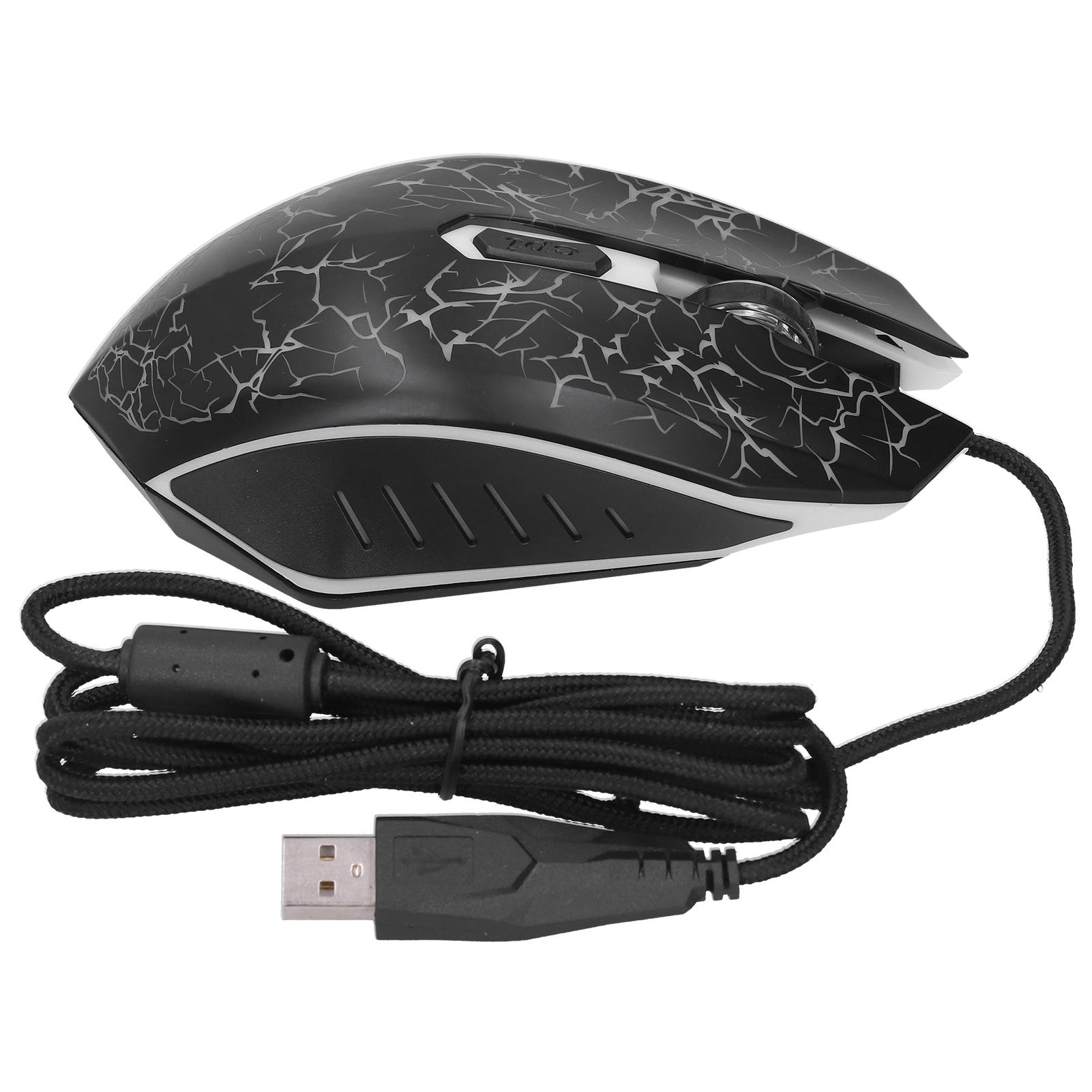 

Mouse Wired Colorful Glowing Gaming USB Ultra Accuracy Internet Computer Accessories(Black ) чёрный