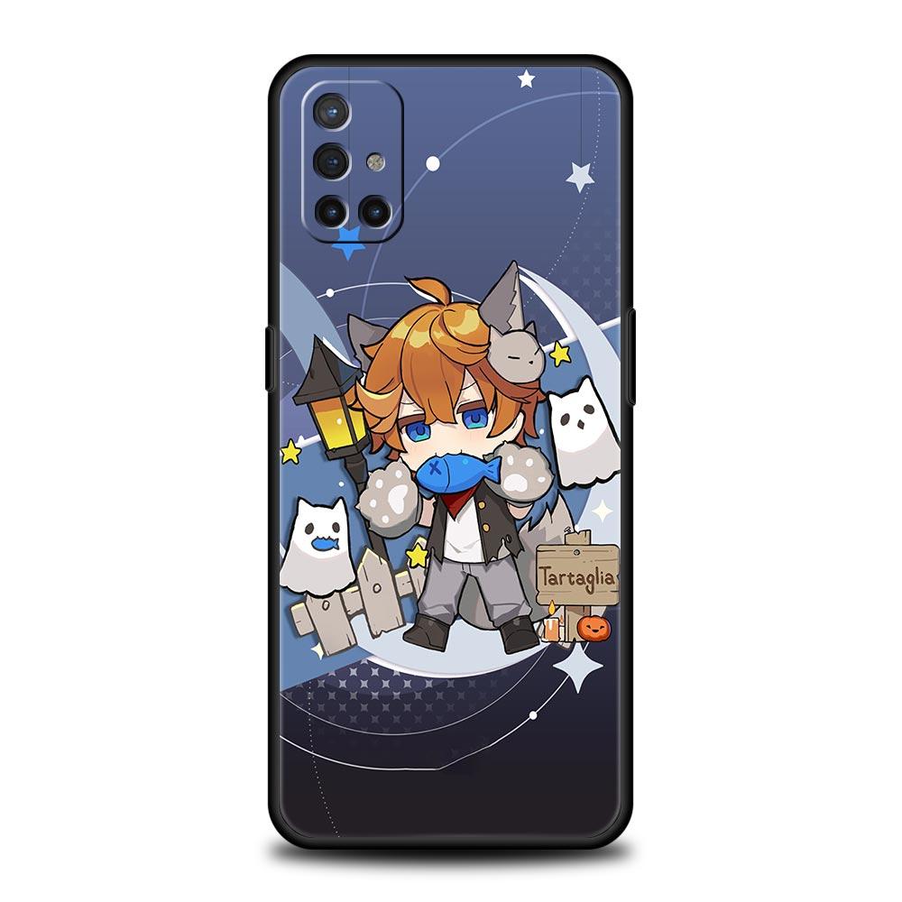 Cute Genshin impact xiao Phone Case For OnePlus Nord CE 2 9 8 7 7T 10 Pro 9RT 9R 8T Nord N100 N200 N10 5G Silicone Black Cover