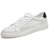 Little white shoes men's cowhide shoes flat-soled lace-up soft cowhide casual sports shoes men's simple and versatile low-top board shoes men