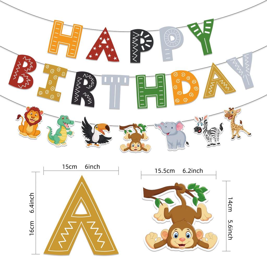 Dinosaurier Feuerwehrwagen & Baufahrzeug Banner - Cartoon Themenparty Dekoration