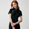 [New Chinese Qipao] 100% Mulberry Silk Summer Small Stand Collar Reduced Age Printed Fragrant Cloud Yarn Dress