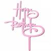 10pcs Acrylic Happy Birthday Cake Toppers Wedding Holiday Decoration Accessory