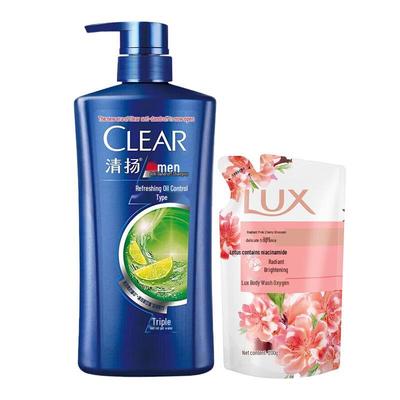 Bundle Shampoo Antiforfora Clear Men & Bagnoschiuma Lux