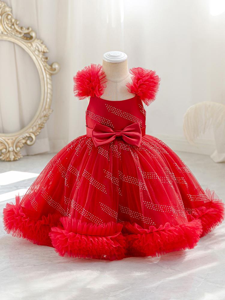 2026 Festival-Prinzessinnen-Tüllkleid für kleine Mädchen