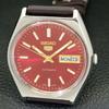 AUTOMATIC VINTAGE SEIKO 5 JAPAN 6319A MENS RED COLOR DIAL WATCH a701262-5 R206a-a701262