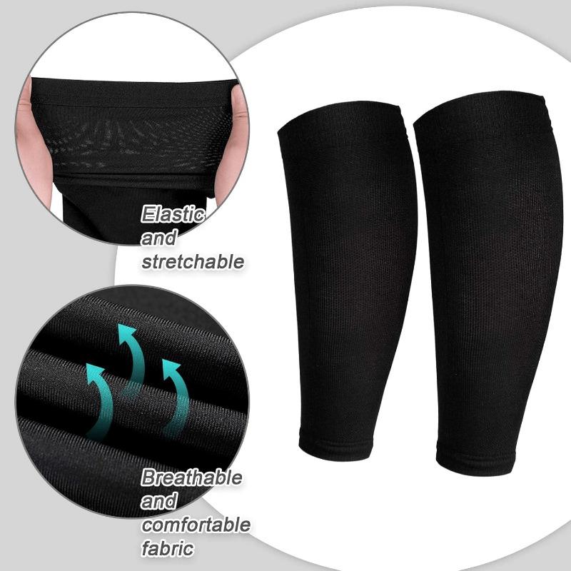 Compression Calf Support 1 Pair Breathable Elastic Sports Calf Leg Brace Sleeves For Football Cycling Jogging Running Men Women
