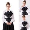 Courtstyles Cravat Necktie Collar Breathable Polyester Detachable Collar Colonial Jabot for Formal Event Women Accessory