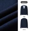 MONTAGUT Men's Autumn/Winter Fake Two-Piece Pullover Knit Sweater