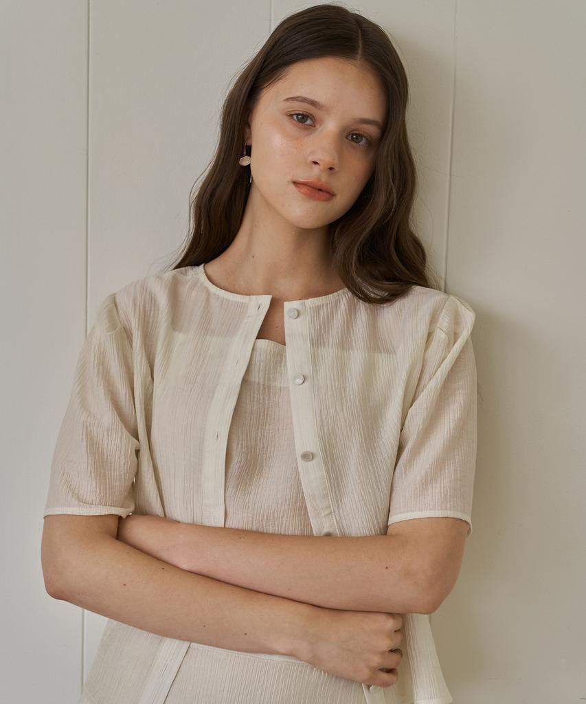 Peullobeu Sheer Set Up Blouse_Ye