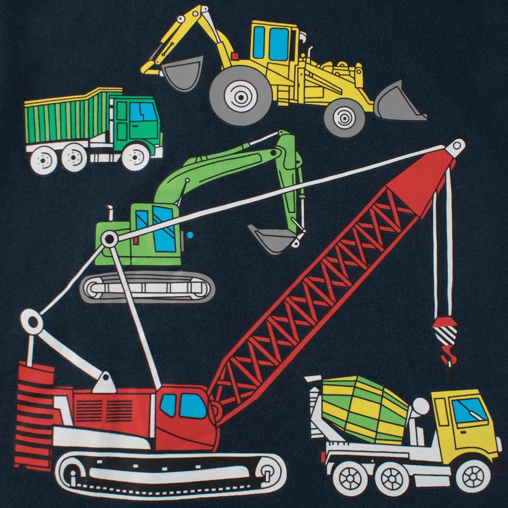 27KIDS Summer Boys' Excavator T-shirt - Short Sleeve Baby Boy Top