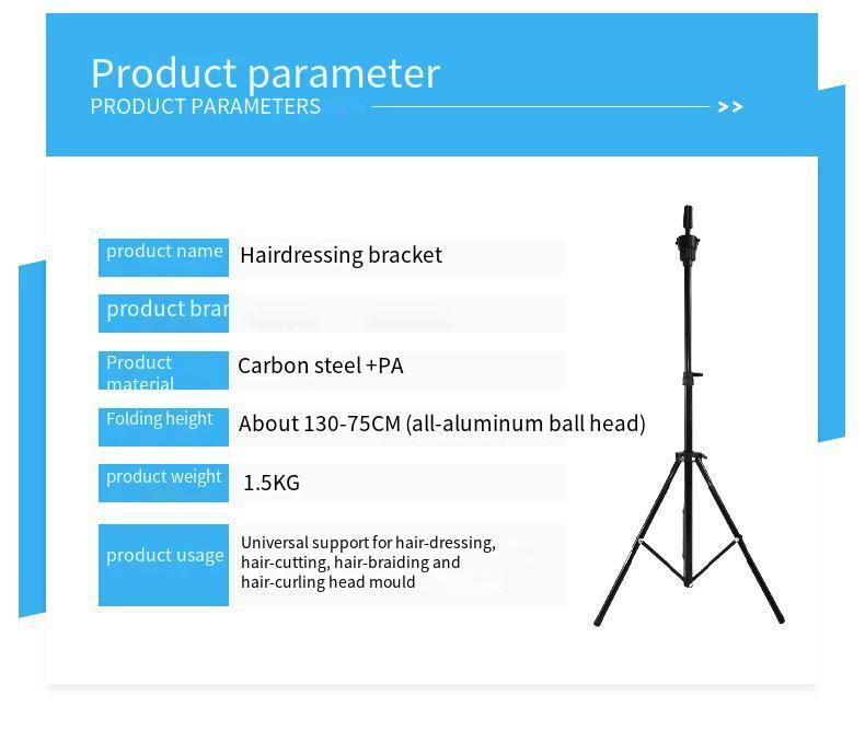 Hairdressing Mannequin Head Tripod Stand for Haircutting & Styling