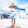 Microfiber Beach Towel Quick Dry,Snow Mountains Lightweight Travel Towel for Swimmers, Sand Free Camping Towel, Beach Towels