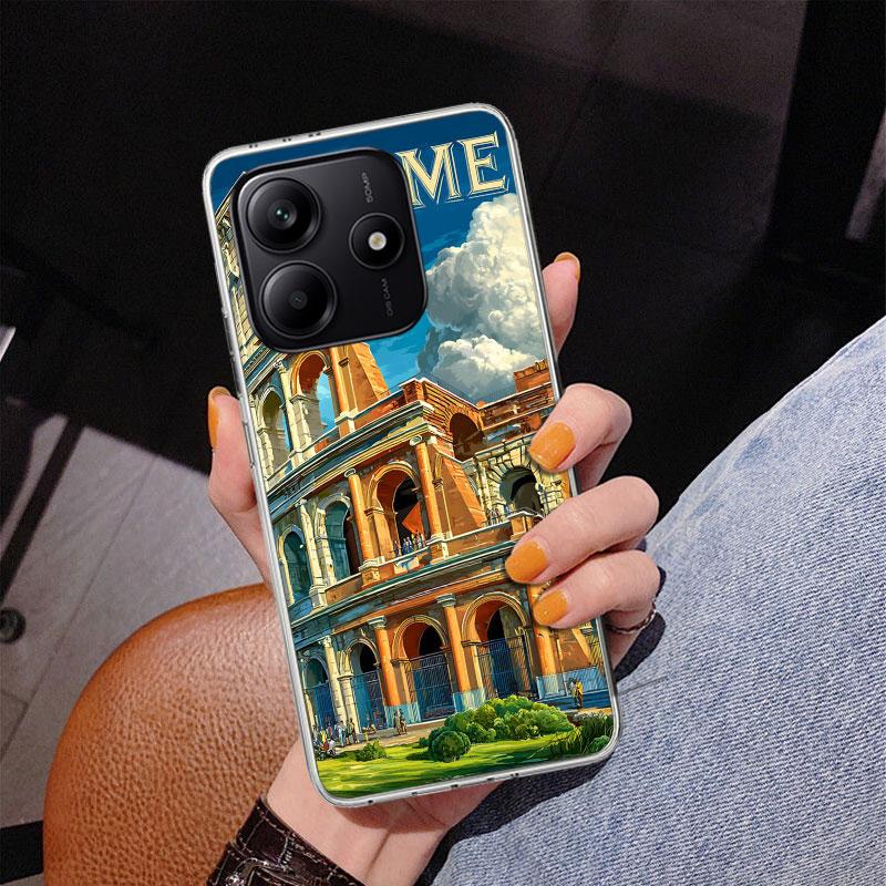 Roman Colosseum Phone Case For Xiaomi Redmi Note 15 14 13 12S 12 11 Pro Plus 14S 11S 11E 10 10S 11T 5G Personalized Cover Redmi
