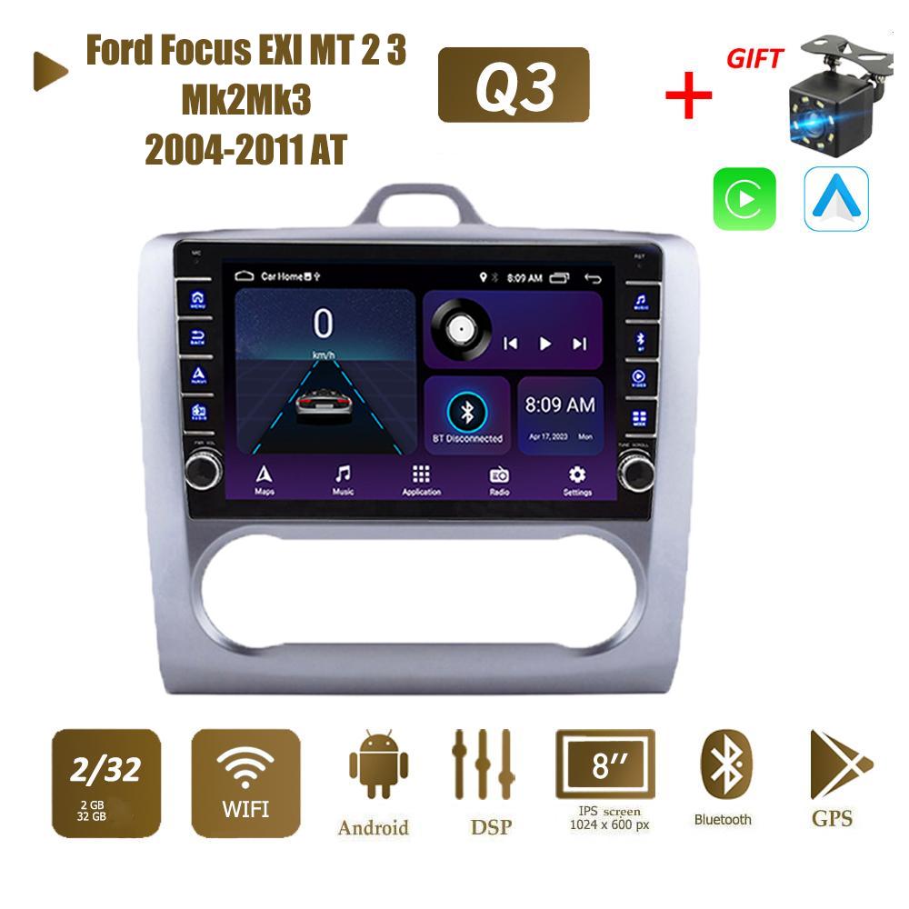 

Автомобильное радио на базе Android для Ford Focus EXI MT AT 2 3 Mk2 Mk3 2004-2011 с кнопочной ручкой, мультимедийный плеер, навигация, GPS Carplay 2 + 32 ГБ 2+32GB,B