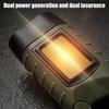 Solar And Hand Crank Flashlight 5-in-1 Emergency LED Light with Type-C Charging Waterproof Portable Power Bank for Camping Outdoor Use