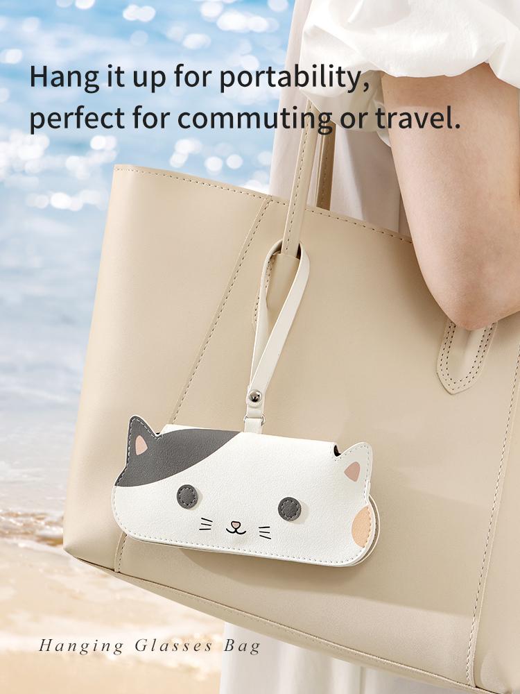 Glasses storage bag, cute portable hanging sunglasses, sunglasses storage box, hanging bag, glasses clip, protective cas