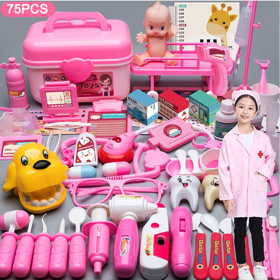 Deluxe Kids Doctor Play Set With Medical Tools, Baby Doll & Doctor Coat  Pretend Role Play Toy Kit