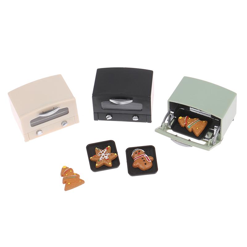 1:12 Dollhouse Miniature Household Electric Appliances Simulation Microwave Biscuit Oven Model Diy Accessories Scenes Ornament
