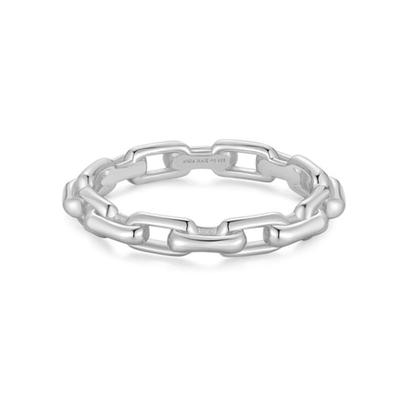 ANIA HAIE Silver Paperclip Link 925 Silver Ring R067-01H