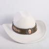Popular European and American Fashion OL Style One-word Cowboy Hat Men's and Women's High-end Top Hat Jazz Hat Felt Hat