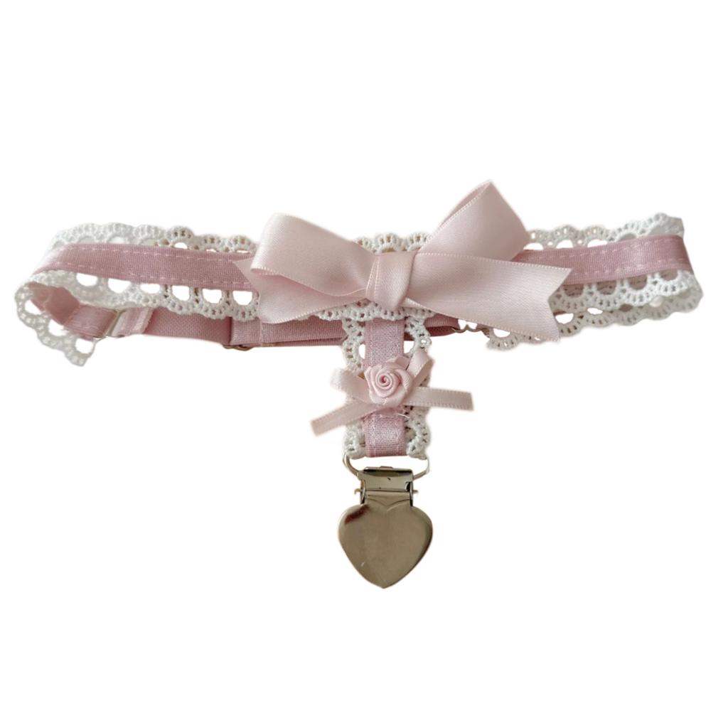 Love Heart Leg Ring Sweet Elastic Lace Leg Strap Simple Punk Hiphop Leg Ring Handmade Leg Accessories