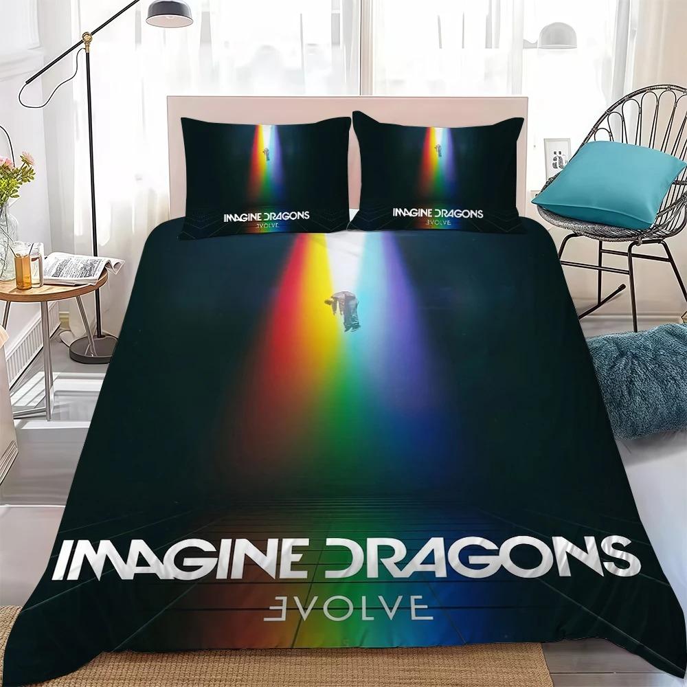 Rock Band I-Imagine Dragons Loom Bedding Set Rock Band Duvet Cover Double Twin Full Queen King Adult Kids Bedclothes Quilt Cover