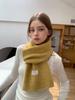 Korean High-quality Solid-color Wool-blended Scarf Women's Autumn and Winter Soft Waxy Scarf Warm Knitted Scarf Wholesale