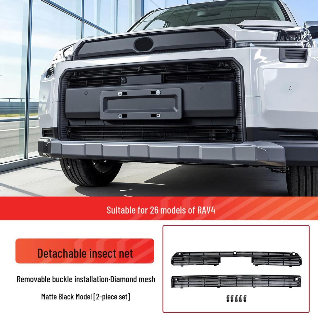 Toyota RAV4 Insect Net Grille: No-Disassembly Radiator Accessory for 26 Models