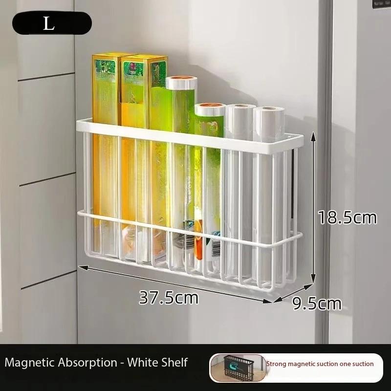 Magnetic Storage Shelf Floating Metal Kitchen Refrigerator Spice Rack Space-saving Fridge Kitchen Organizer Storage Organizer